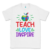 White teach love inspire Classic Tee - CowhideDigitalArt
