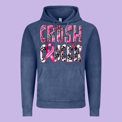 Crush Cancer Vintage Hoodie Designed By Texasbilliewilder