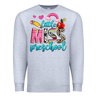 Heather Grey little miss preschool Premium Sweatshirt - NancyCooperArtShop