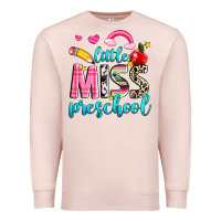 Pale Pink little miss preschool Premium Sweatshirt - NancyCooperArtShop