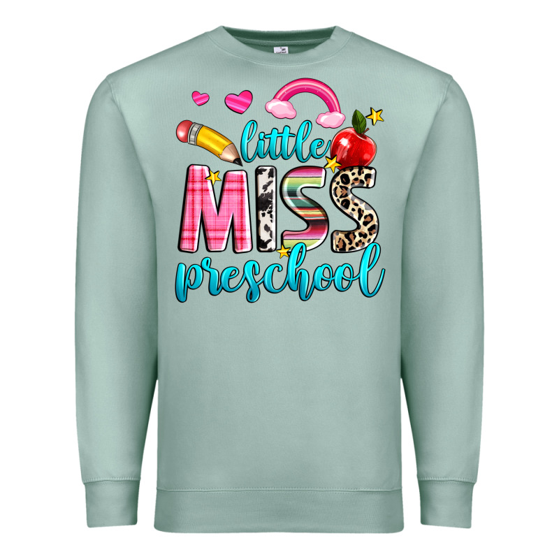 Little Miss Preschool Premium Sweatshirt by NancyCooperArtShop | Teevron