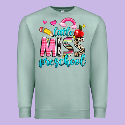 Little Miss Preschool Premium Sweatshirt Designed By Nancycooperartshop