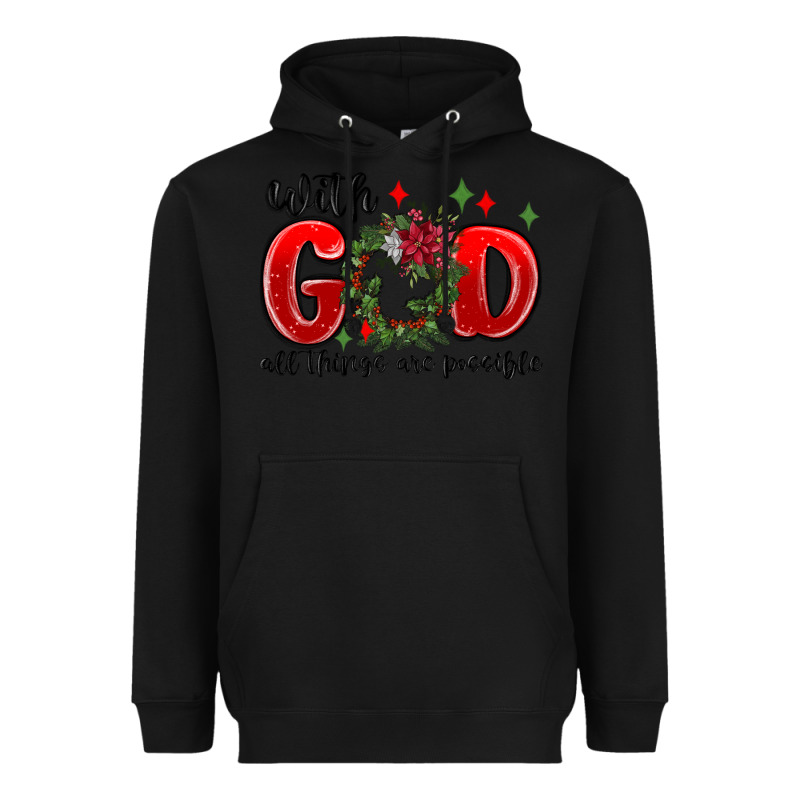 With God All Things Are Possible Heavyweight Hoodie by MaliasSmallBusiness | Teevron