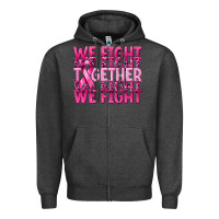 Charcoal Heather together we fight cancer Zipper Hoodie - NancyCooperArtShop