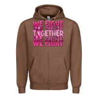 Chestnut together we fight cancer Zipper Hoodie - NancyCooperArtShop