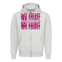 Dove Grey together we fight cancer Zipper Hoodie - NancyCooperArtShop
