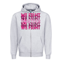 Heather Grey together we fight cancer Zipper Hoodie - NancyCooperArtShop
