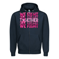 Navy together we fight cancer Zipper Hoodie - NancyCooperArtShop