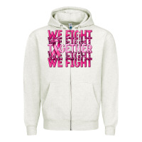 Oatmeal Heather together we fight cancer Zipper Hoodie - NancyCooperArtShop