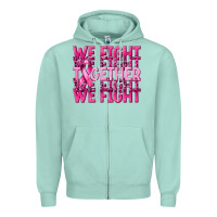Seafoam together we fight cancer Zipper Hoodie - NancyCooperArtShop