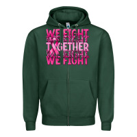 Sports Green together we fight cancer Zipper Hoodie - NancyCooperArtShop
