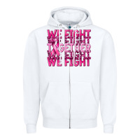 White together we fight cancer Zipper Hoodie - NancyCooperArtShop