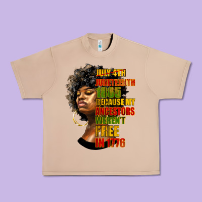 Juneteenth 1885 Because My Ancestors Weren't Free In 1776 Black Woman Urban Heavy Tee Designed By Hra Design Shop