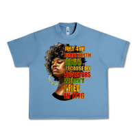 Pebble Blue juneteenth 1885 because my ancestors weren't free in 1776 black woman Urban Heavy Tee - HRA Design Shop