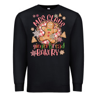 Black mrs claus gingerbread bakery Premium Sweatshirt - MaliasSmallBusiness
