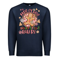 Navy mrs claus gingerbread bakery Premium Sweatshirt - MaliasSmallBusiness