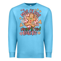 Ocean Blue mrs claus gingerbread bakery Premium Sweatshirt - MaliasSmallBusiness