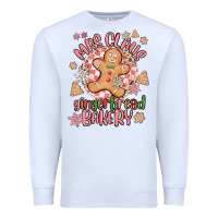 White mrs claus gingerbread bakery Premium Sweatshirt - MaliasSmallBusiness