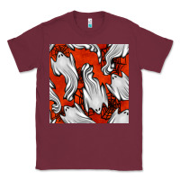 Burgundy flying ghosts seamless pattern Classic Tee - BundleAndBundleShop
