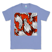 Colony Blue flying ghosts seamless pattern Classic Tee - BundleAndBundleShop