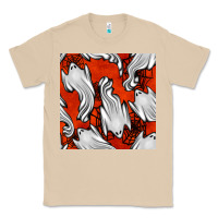 Mushroom flying ghosts seamless pattern Classic Tee - BundleAndBundleShop