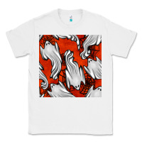 White flying ghosts seamless pattern Classic Tee - BundleAndBundleShop