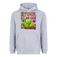 Heather Grey stuck on you Heavyweight Hoodie - NancyCooperArtShop