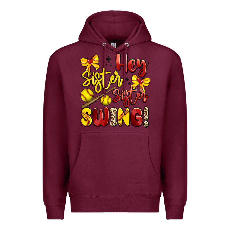 Hey Sister Sister Swing Softball Premium Hoodie by Artiststas | Teevron
