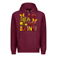 Burgundy hey sister sister swing softball Premium Hoodie - Artiststas