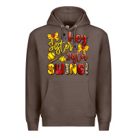 Coffee hey sister sister swing softball Premium Hoodie - Artiststas