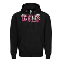 Black cancer awareness teacher Zipper Hoodie - NancyCooperArtShop