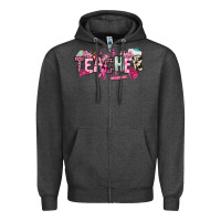 Charcoal Heather cancer awareness teacher Zipper Hoodie - NancyCooperArtShop