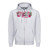 Heather Grey cancer awareness teacher Zipper Hoodie - NancyCooperArtShop