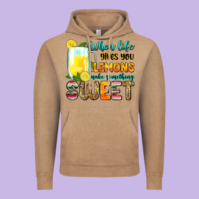 When Life Gives You Lemons Make Someting Sweet Vintage Hoodie Designed By Zillion Design Studio