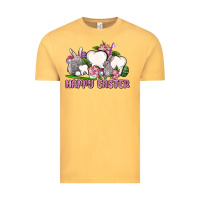 Vintage Mustard Happy Easter teeth Vintage Tee - OliviaCreatesArt