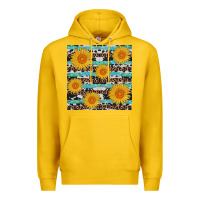 Lemon sunflower western seamless revize Premium Hoodie - AdoDesignShop