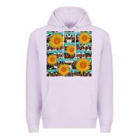 Lilac sunflower western seamless revize Premium Hoodie - AdoDesignShop