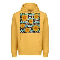 Mustard sunflower western seamless revize Premium Hoodie - AdoDesignShop