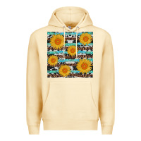 Pina Colada sunflower western seamless revize Premium Hoodie - AdoDesignShop