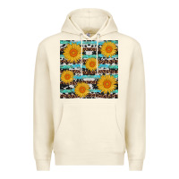 Sandshell sunflower western seamless revize Premium Hoodie - AdoDesignShop