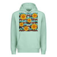 Seafoam sunflower western seamless revize Premium Hoodie - AdoDesignShop