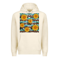 Tofu sunflower western seamless revize Premium Hoodie - AdoDesignShop