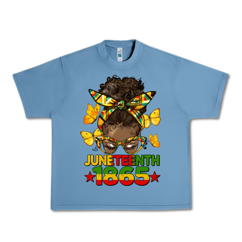 Juneteenth 1865 Afro Bun Urban Heavy Tee by HRA Design Shop | Teevron
