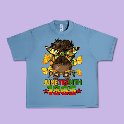 Juneteenth 1865 Afro Bun Urban Heavy Tee Designed By Hra Design Shop
