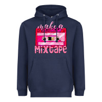 Navy make a mixtape cassette Heavyweight Hoodie - NancyCooperArtShop