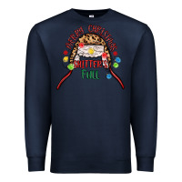 Navy merry christmas shitter s full Premium Sweatshirt - MaliasSmallBusiness