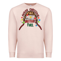 Pale Pink merry christmas shitter s full Premium Sweatshirt - MaliasSmallBusiness
