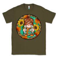 Army Green fall gnomes round earrings 2 Classic Tee - Artiststas