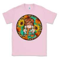 Bubblegum Pink fall gnomes round earrings 2 Classic Tee - Artiststas