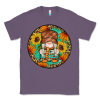 Lavender fall gnomes round earrings 2 Classic Tee - Artiststas